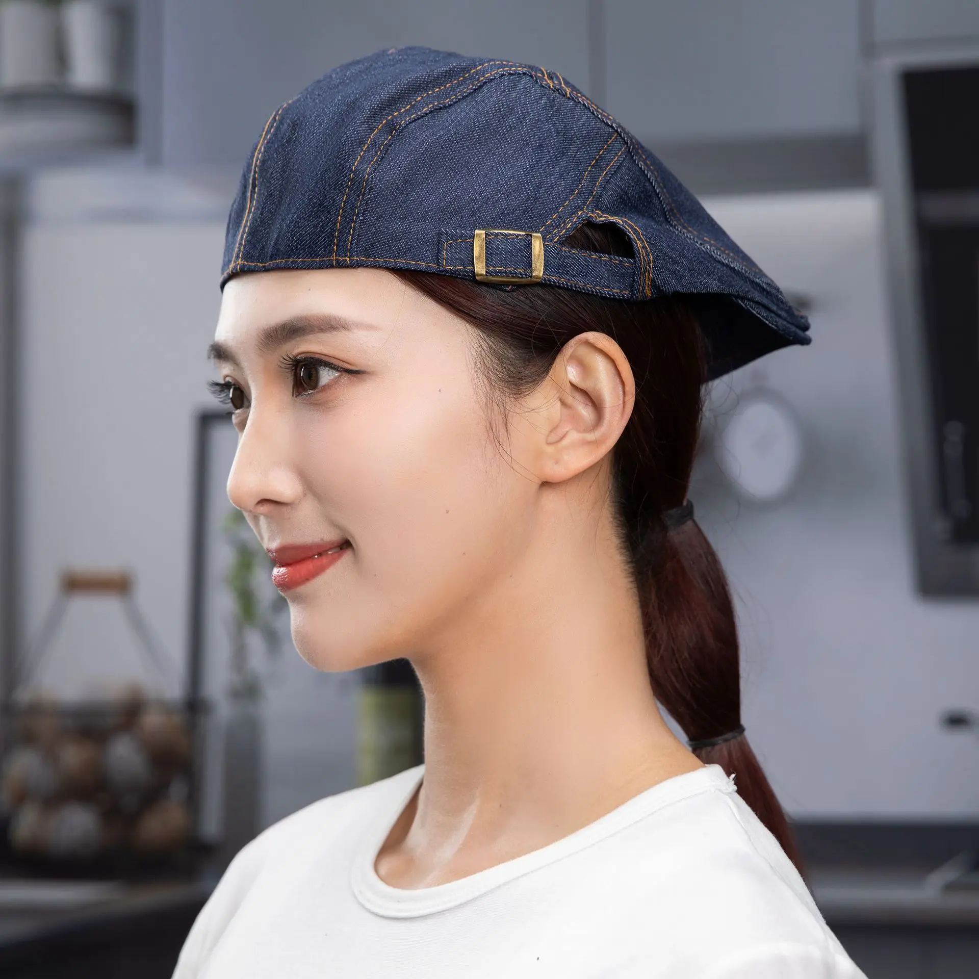 

Берет шеф-повара, рабочая шапка для кейтеринга, дышащая сетчатая кепка-газетчица для мужчин и женщин, для персонала кафе, ресторанов, официантов и сервисного персонала