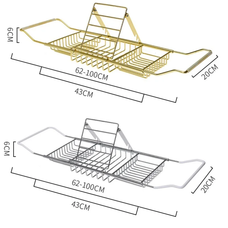 

High Quality Bathroom Stainless Steel Adjustable Bathtub Tray Rack