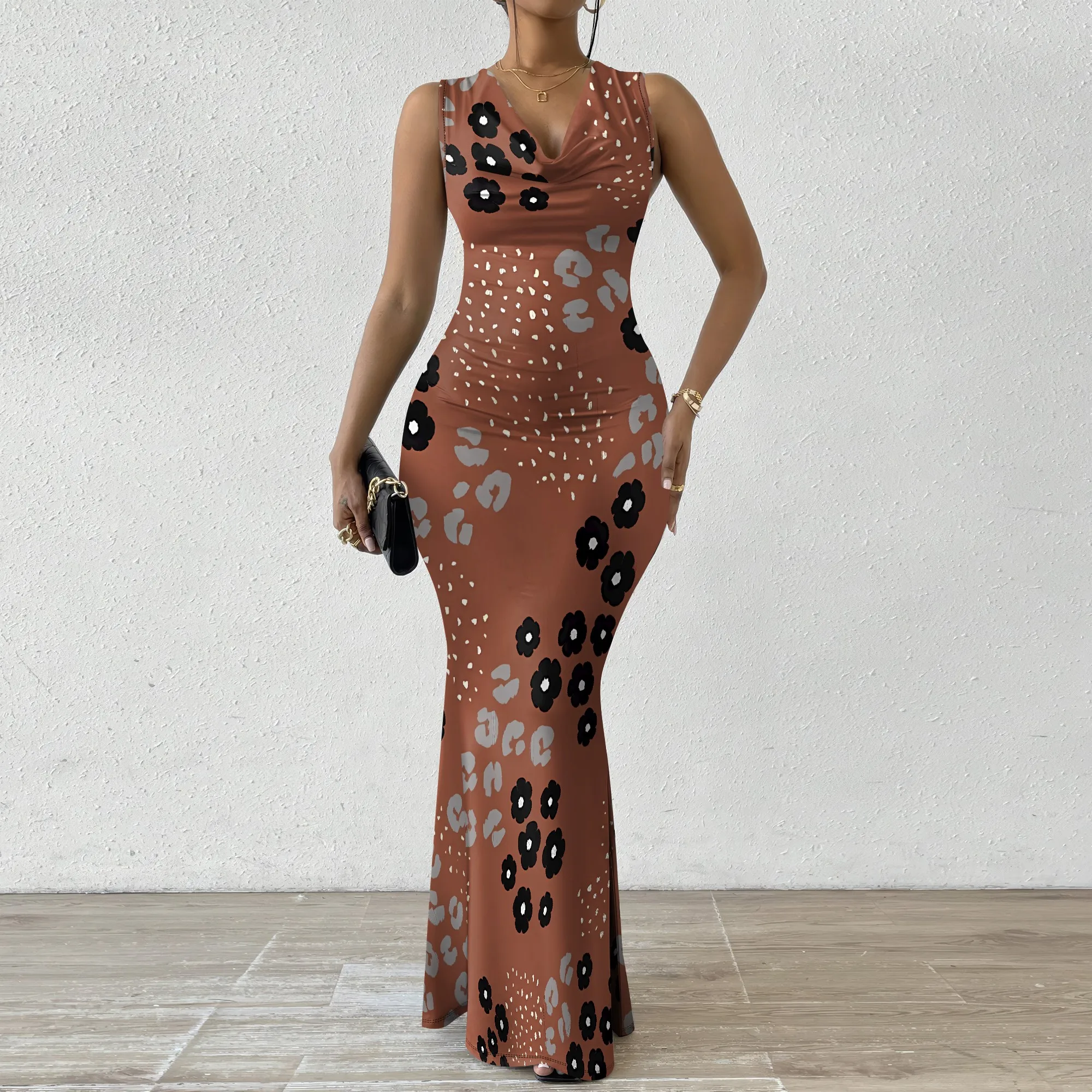 

Women's Black Lace Mermaid Dress Polyester Evening Fall Elegant Chic