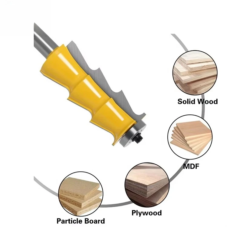Milling cutter Carbide Tungsten steel handrail router for woodworking with ball bearings Drill bit