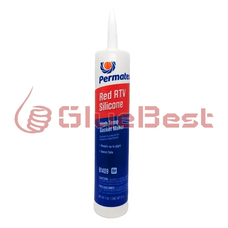 Permatex 81409 High Performance High Temperature RTV Red Curing Agent for Cylinder Head and Gasket Sealing Original Product