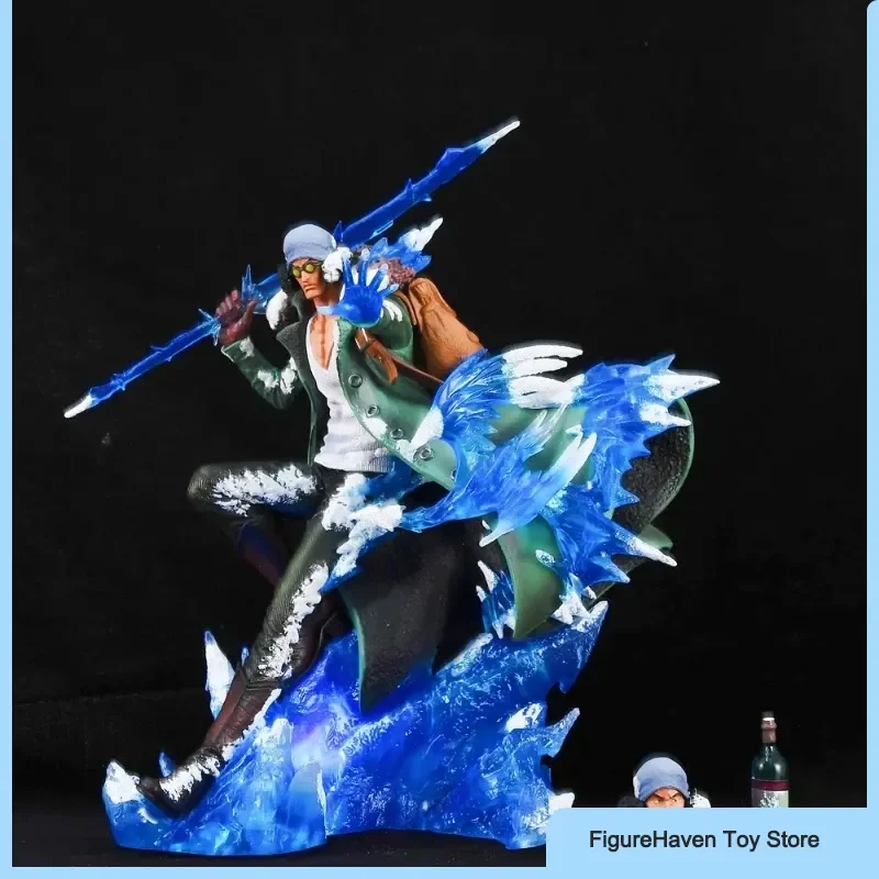 

One Piece Lx Aokiji 30cm Kuzan Replaceable Arms Base-Lit Anime Model Toy Action Figure Double-Head Statue Ornament Boy Gift