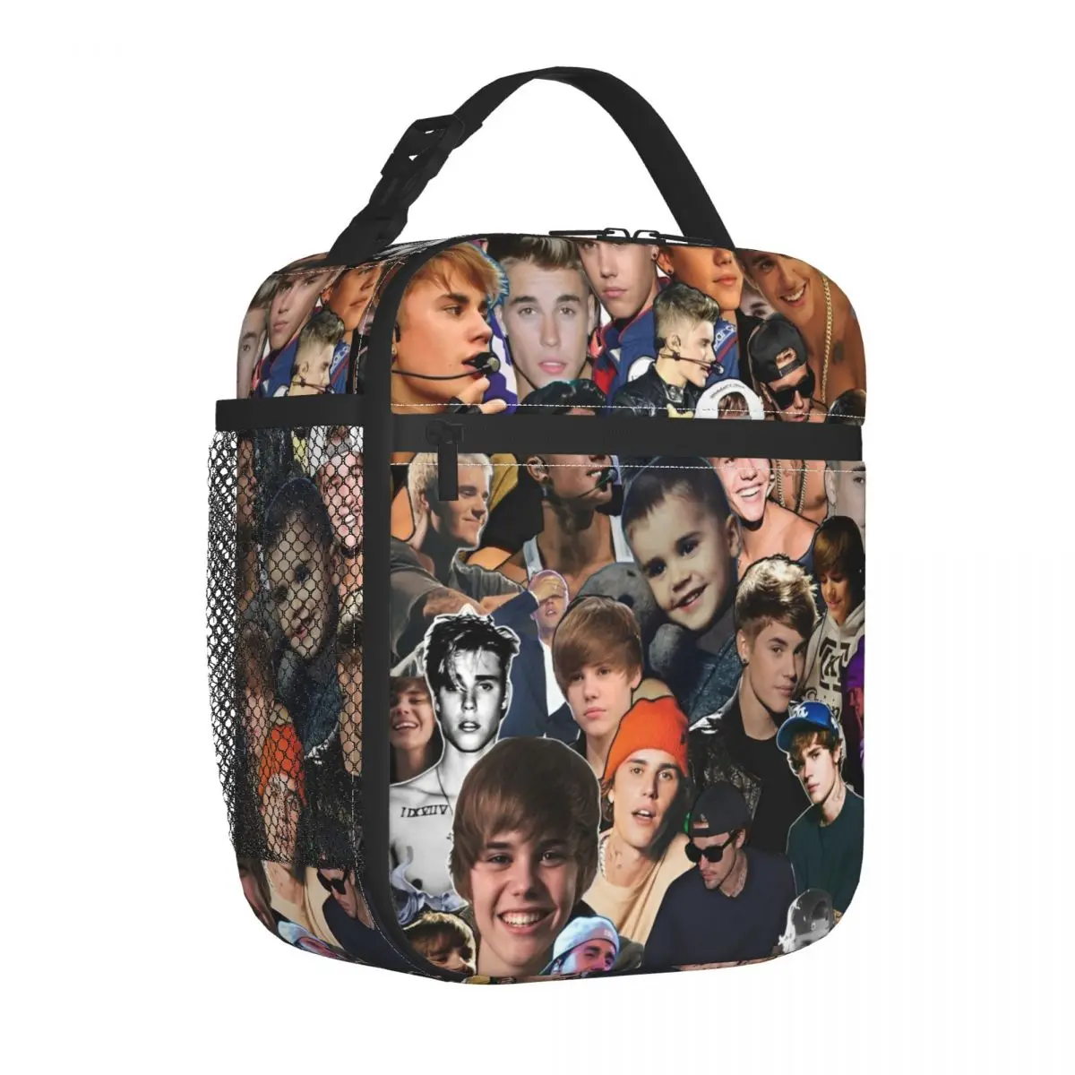 Justin Bieber Insulated Lunch Bags Cooler Bag  Lunch Container Hiphop Singer Portable Tote Lunch Box Food Storage Bags