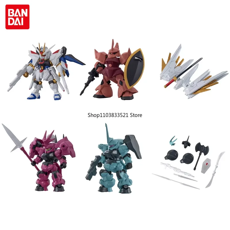 

Bandai Gundam MSE28 MIGHTY STRIKE FREEDOM GUNDAM Gelgoog Gulzar Gashapon Toys Q-version Action Figure Assembly Model Kit