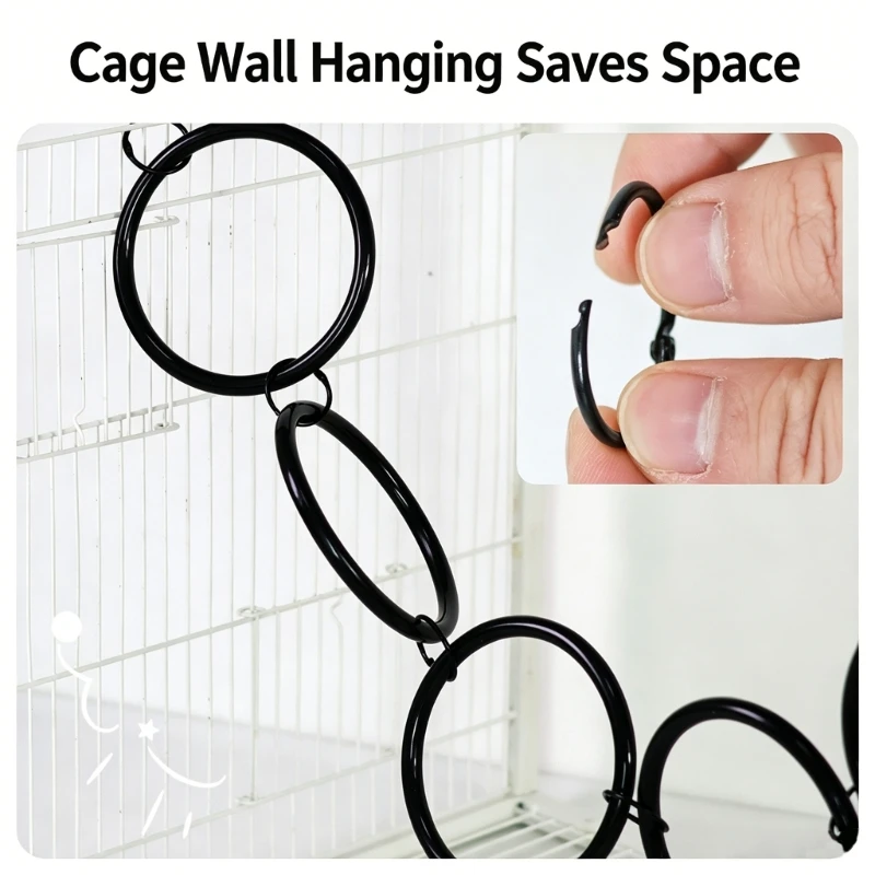 Plastic Snake Habitat Rings Reptiles Climbing Rings Snake Toy With Detachable For Reptiles Enclosure Climbing And Exercise JOMD