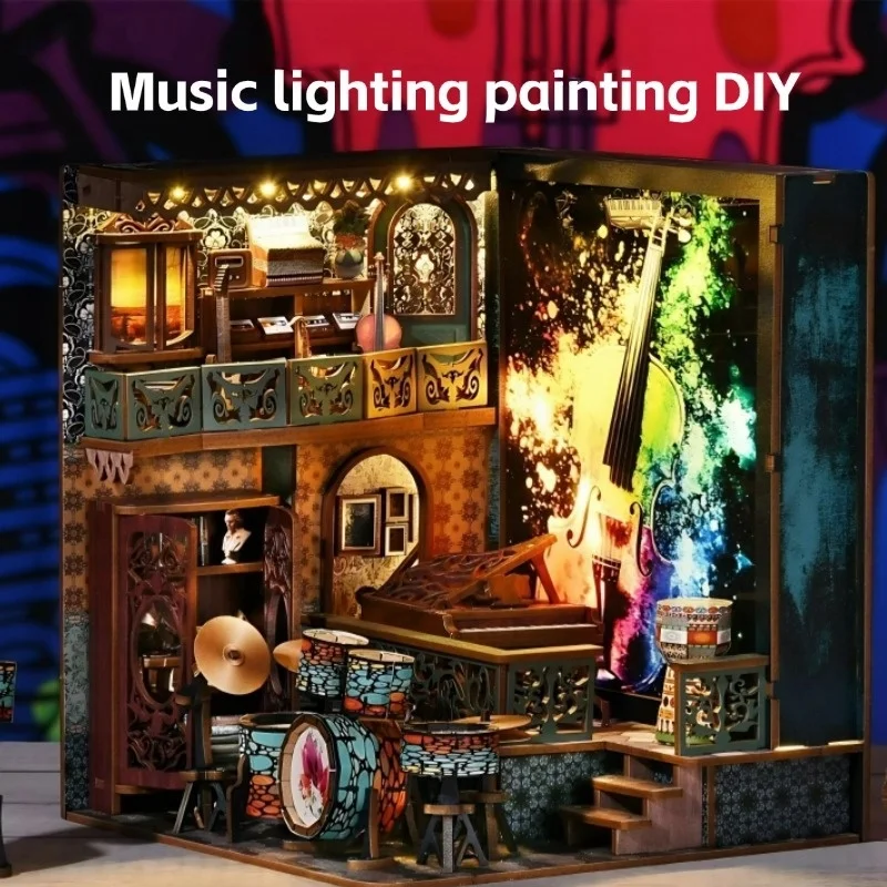 Musical Notes Light Box DIY, 3D LED Shadow Art Craft, Melody Themed Night Lamp Gift for Music Lovers