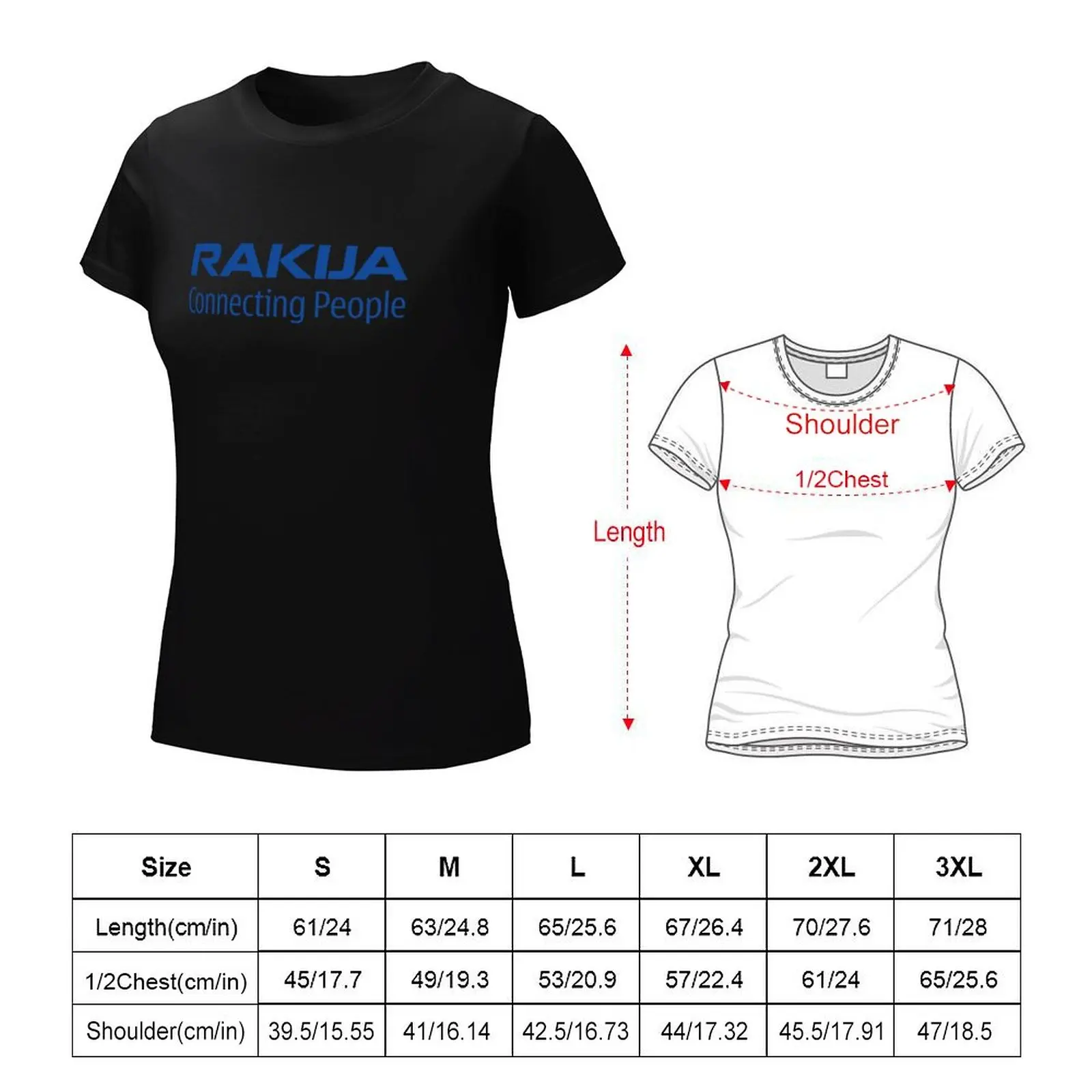 RAKIJA che collega le persone t-shirt taglie forti vestiti da donna moda coreana appassionati di sport magliette occidentali per le donne