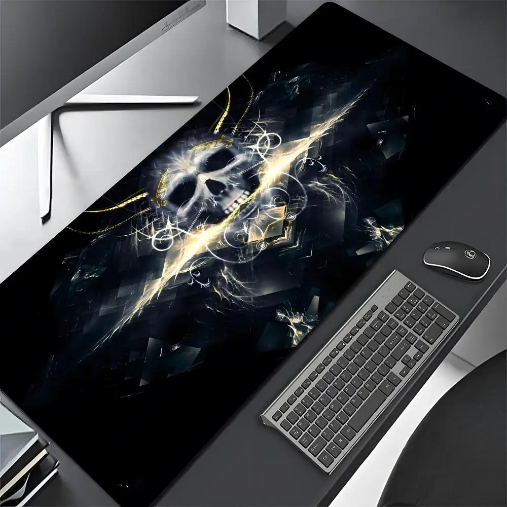 Demonic Satanic Scary Skull Mouse Pad diy customization xxxl Gamer  Large Mouse Mat Natural Rubber Desk Rug PC Desk Mats Design