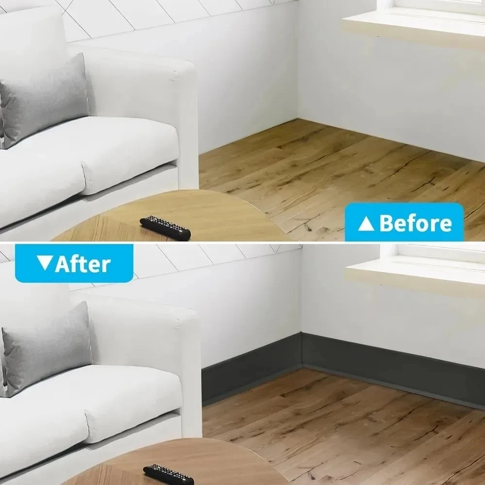 1 قطعة 2mX10cm PVC التفاف خط ذاتية اللصق مقاوم للماء حافة إغلاق شرائط لغرفة المعيشة خلفية اللوح الطابق