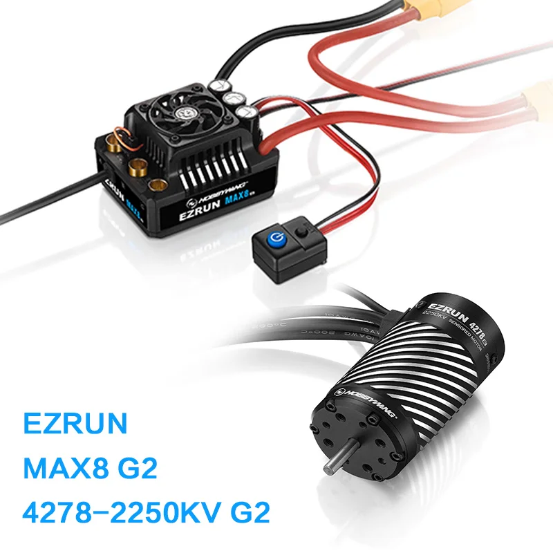 HOBBYWING EzRun MAX8 G2 160A inductive brushless ESC 4268/4278 motor is applicable to 1:8 RC remote control off-road vehicle