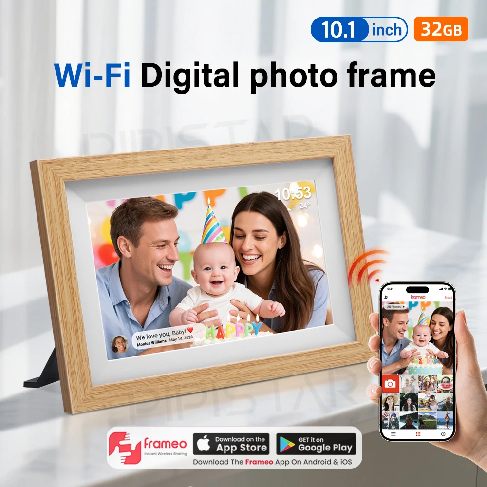 

10.1-inch FRAMEO digital photo frame WIFI version 32/64GB for sharing photos and videos
