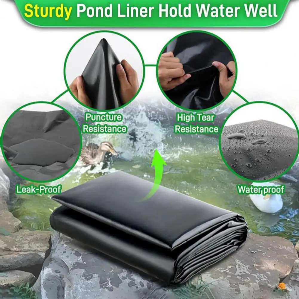Waterproof Membrane for Fish Ponds Reliable Fountain Base Liner Heavy Duty Hdpe Pond Liner 7x10ft Uv Resistant for Garden