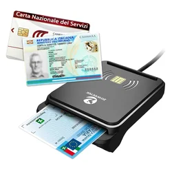 Zoweetek CIE Identity Smart Card Reader for NFC Contactless and Contact Chip Card DNI CRS CNS Compatible with Windows