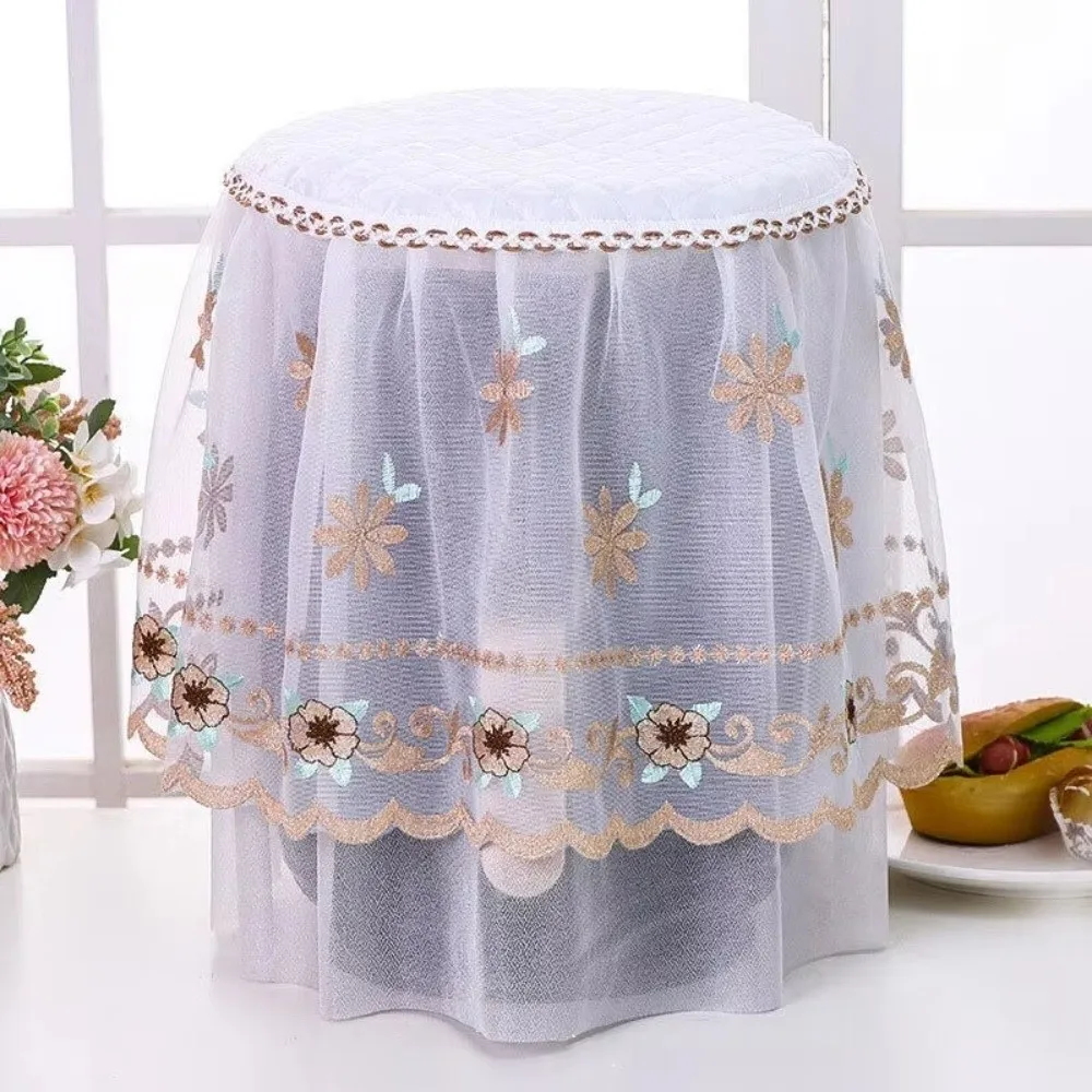 Pastoral Lace Air Fryer Dust Cover Kitchen Appliance Cover Pastoral Style Rice Cooker Cover Decorative Cover Embroidery