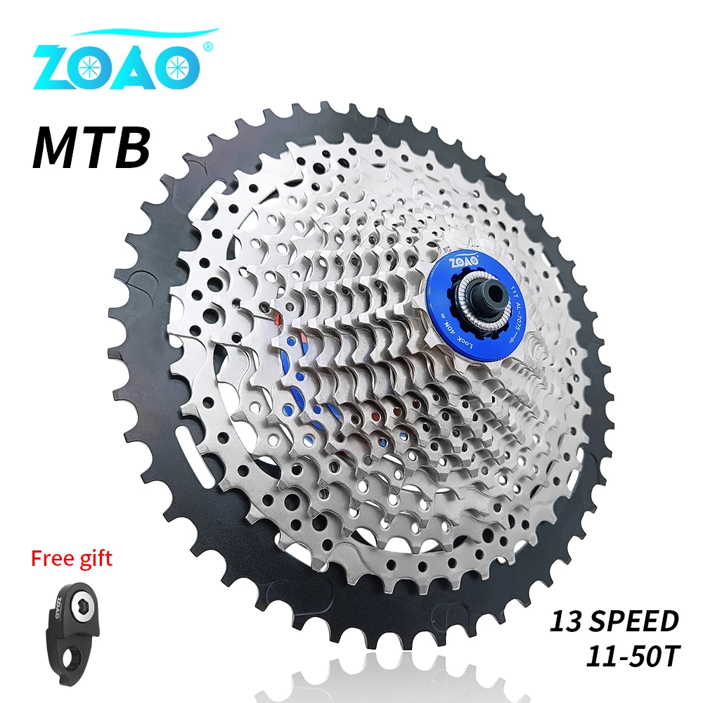 ZOAO MTB 13 speed 11-50T Cassette 13S Bicycle Freewheel Sprocket Durable Steel 588g Mountain Bike 50T 13v K7 for shimano HG