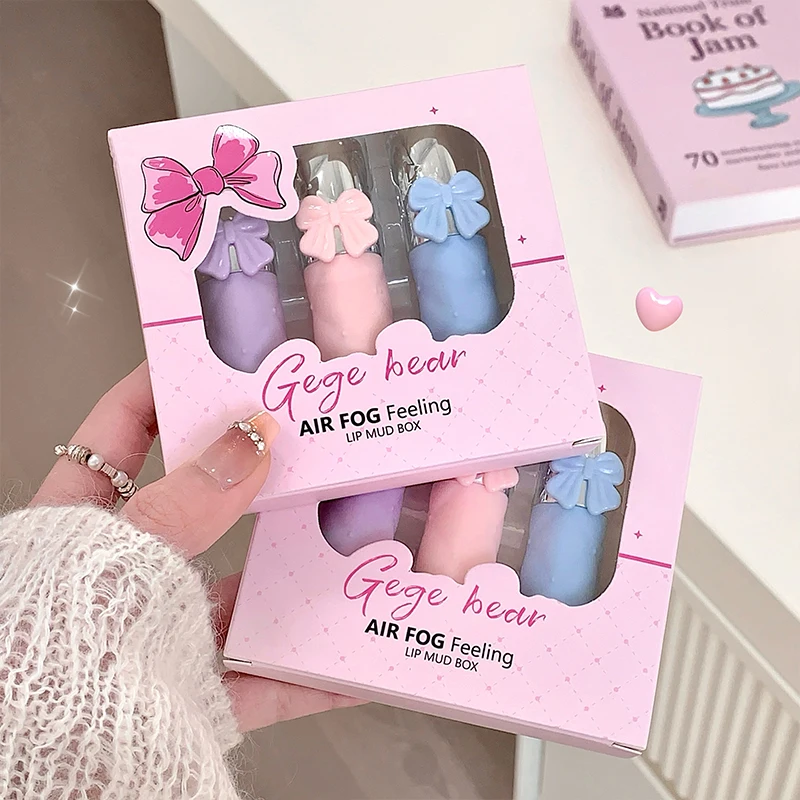 Gege bear Air Lip Gloss Set Mat Hydratant Non séchant Lip Mud