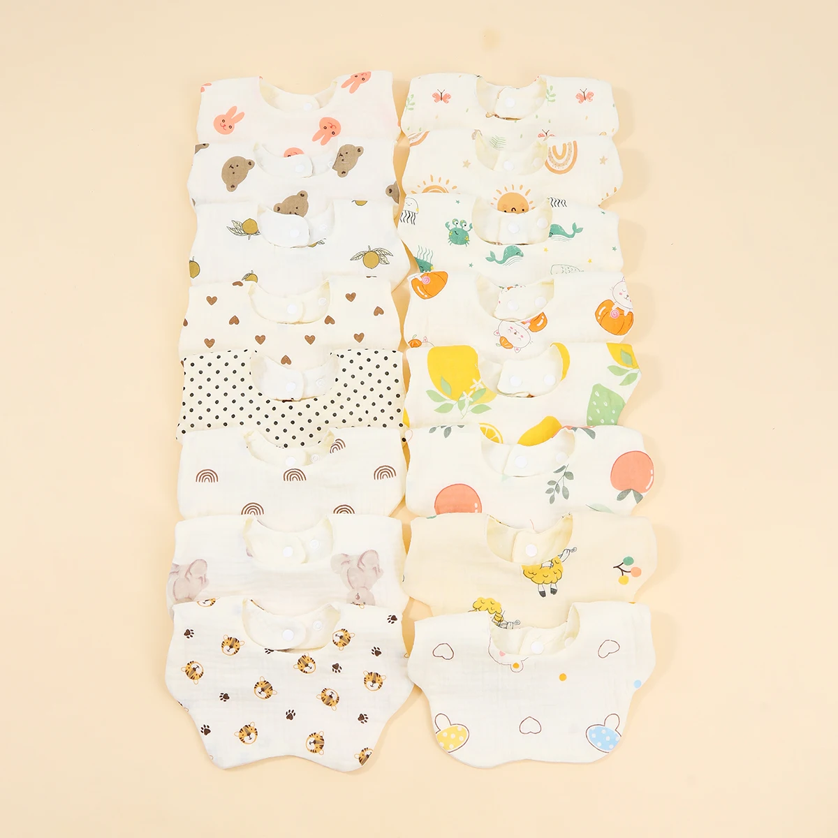 8Pc Super Light Weight Baby Bib for Girls & Boys Teething Baby Bib Newborn Bibs Fits Infants and Babies