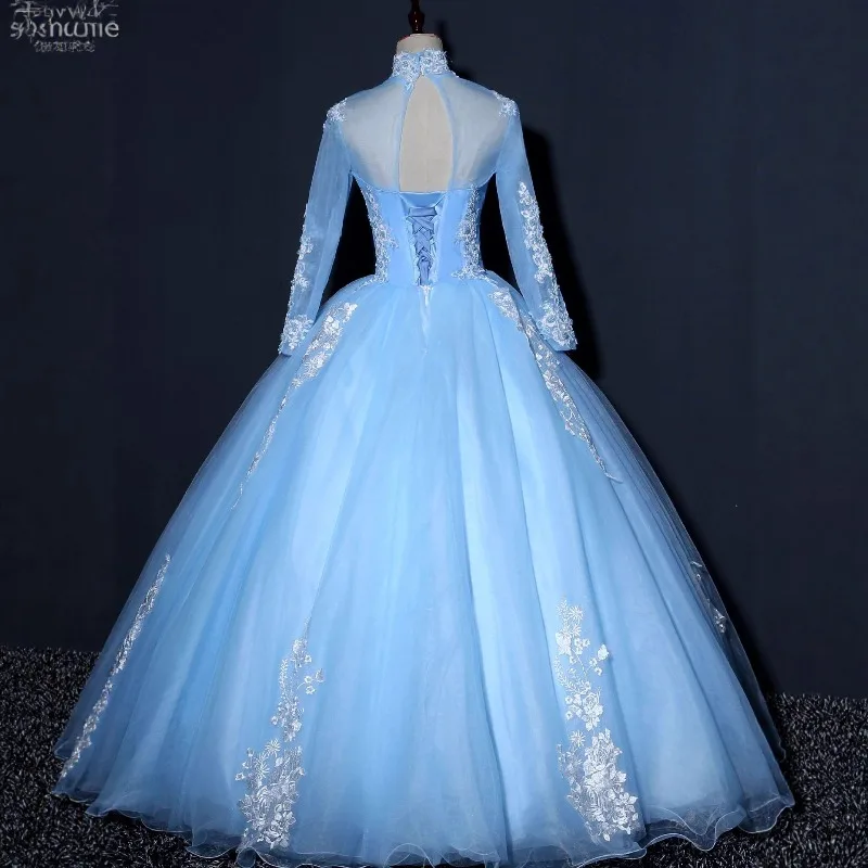 

2026 New Women's Stand Up Embroidered Wedding Dress, Evening Dress, Fashionable and Slim, Elegant Performance Long Dress