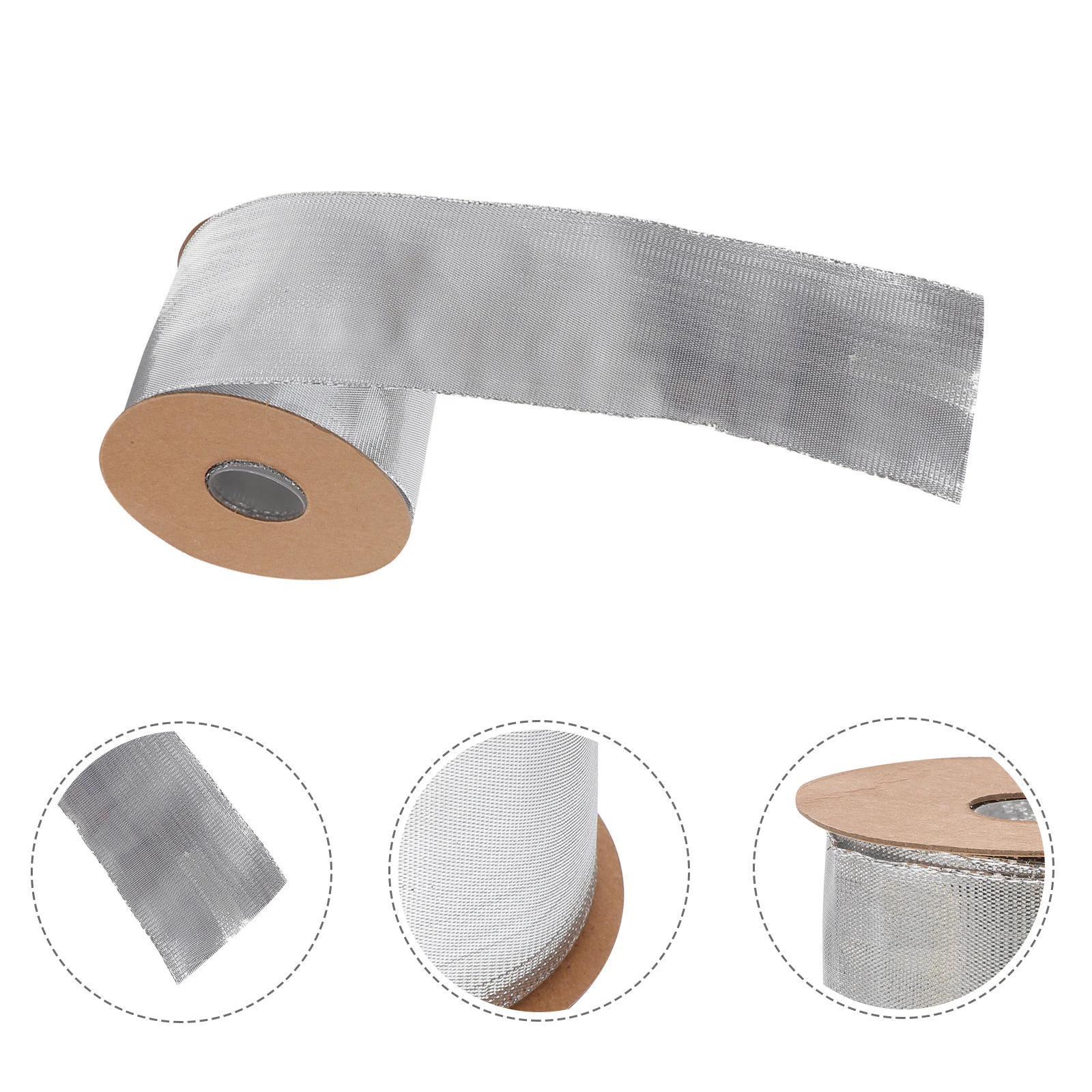 

1 Roll Gold Silver Glitter Woven Gift Ribbon Roll Premium Packing Ribbon for Gift Boxes Cakes Party Favor Bouquet DIY Projects