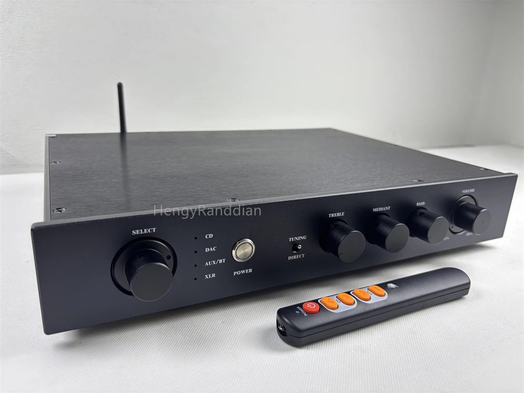

E300 Preamplifier, fever grade HiFi, high, medium, and low frequency tone preamplifier, Bluetooth 5.0+remote control,JRC5523