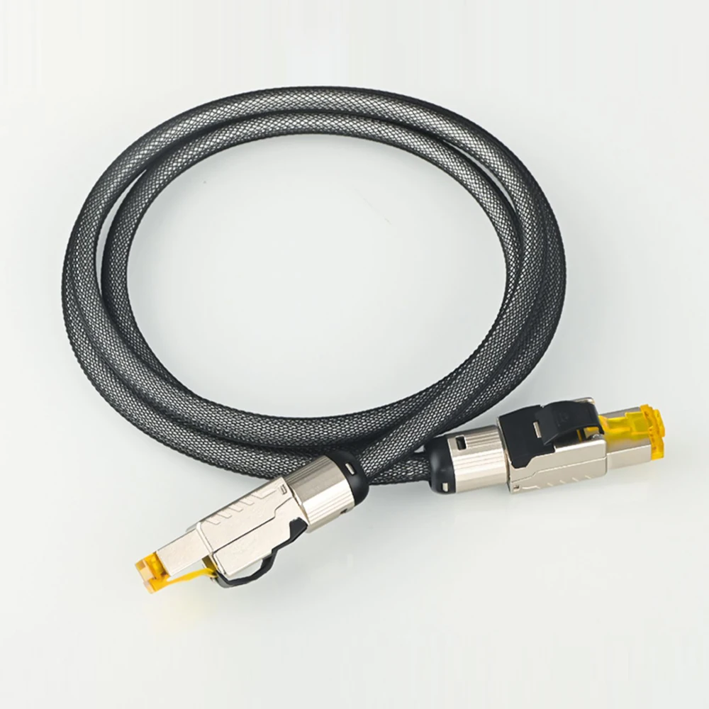 X420 CAT8 이더넷 케이블 40Gbps 2000MHz 이중 차폐 FEP 절연 RJ45 패치 코드(라우터 스위치 노트북용)