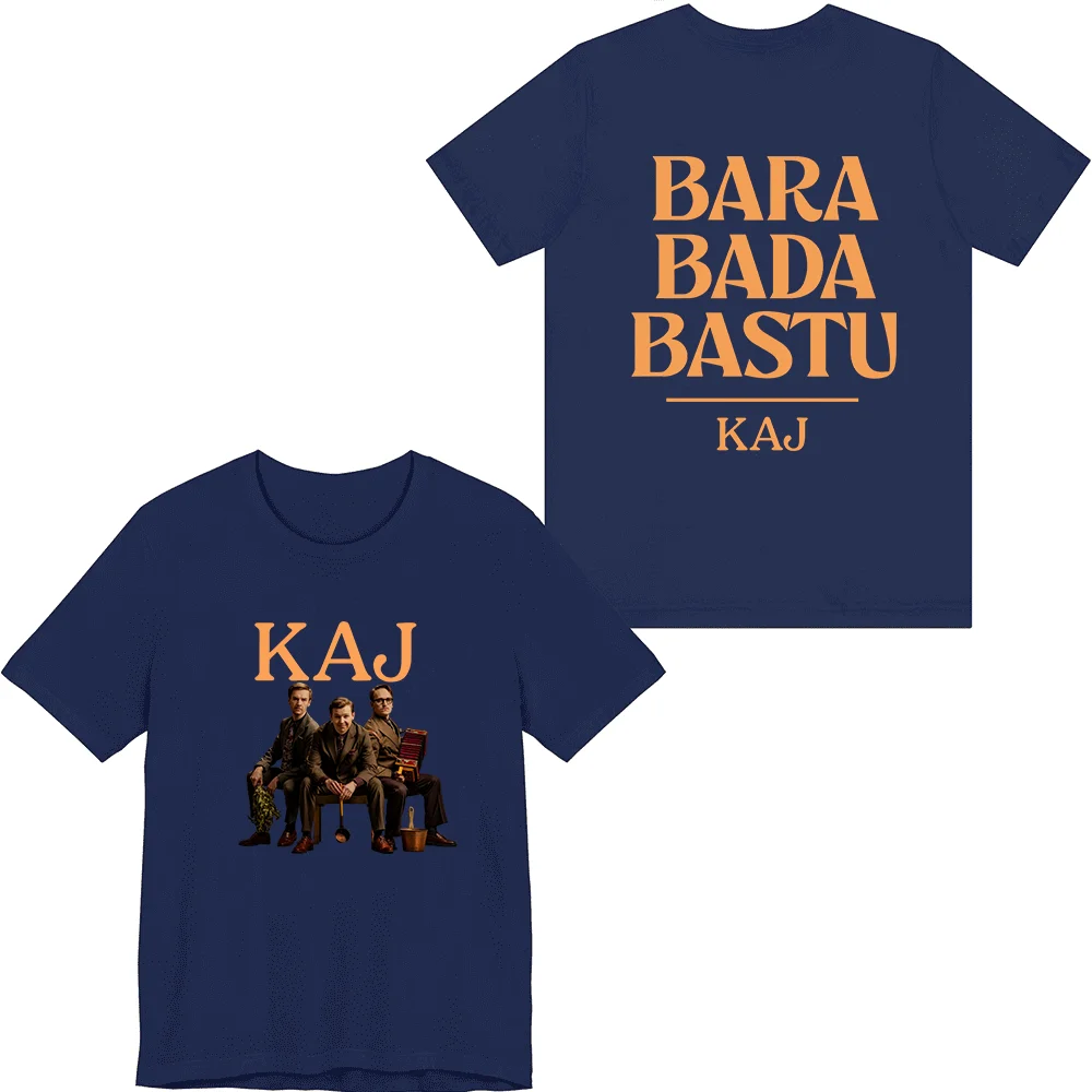 تي شيرت Kaj Merch BARA BADA BASTU Song Eurovision 2025 تي شيرت بأكمام قصيرة للجنسين ملابس علوية صيفية عصرية #4