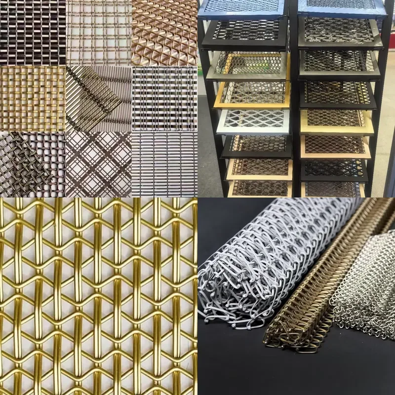 Architectural Designer 3D Curtain Sheet Metal Woven Partition Wall Stainless Steel Decorative Mesh Panels