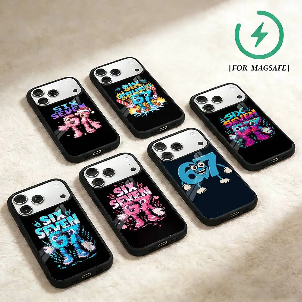 

Steal A Brainrot Six Seven Phone Case For iPhone 17,16,15,14,13,12,Plus,Pro,Max For Magsafe Magnetic Wireless Charge