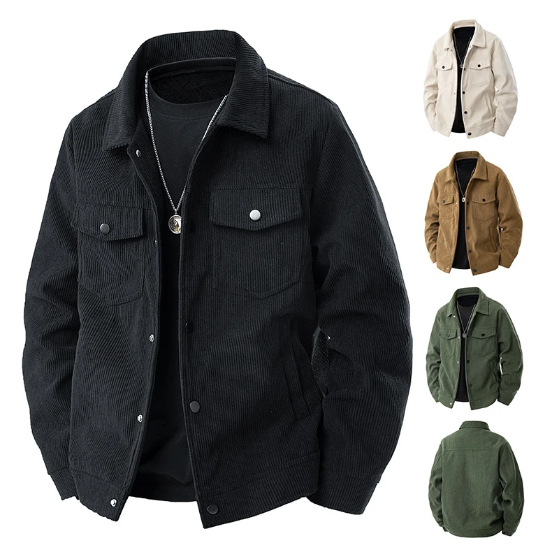 

Corduroy Jacket for Men Winter Fashion Versatile Casual American Workwear Jacket Youthful Stylish Men's Clothing Mens Jacket
