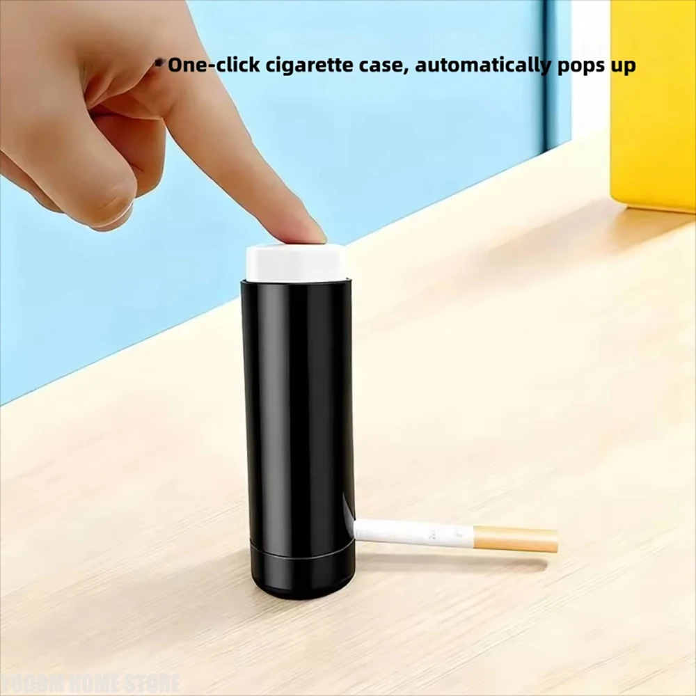

Автоматический портсигар для мужчин на 7 сигарет с выдвижным механизмом, крутой аксессуар для курения с держателем для сигарет, гаджеты
