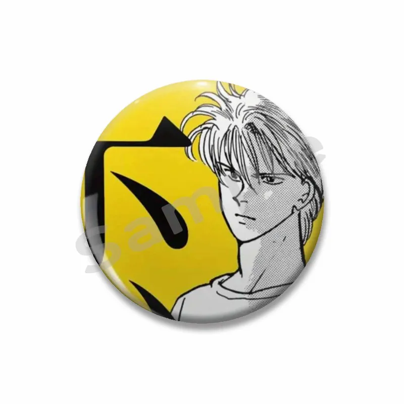 موجة كبيرة قبالة كاناغاوا زر دبابيس مضحك أنا أحب ايمو بنين شارة بروش مستديرة DIY بها بنفسك ظهره الملابس والاكسسوارات مجوهرات هدايا