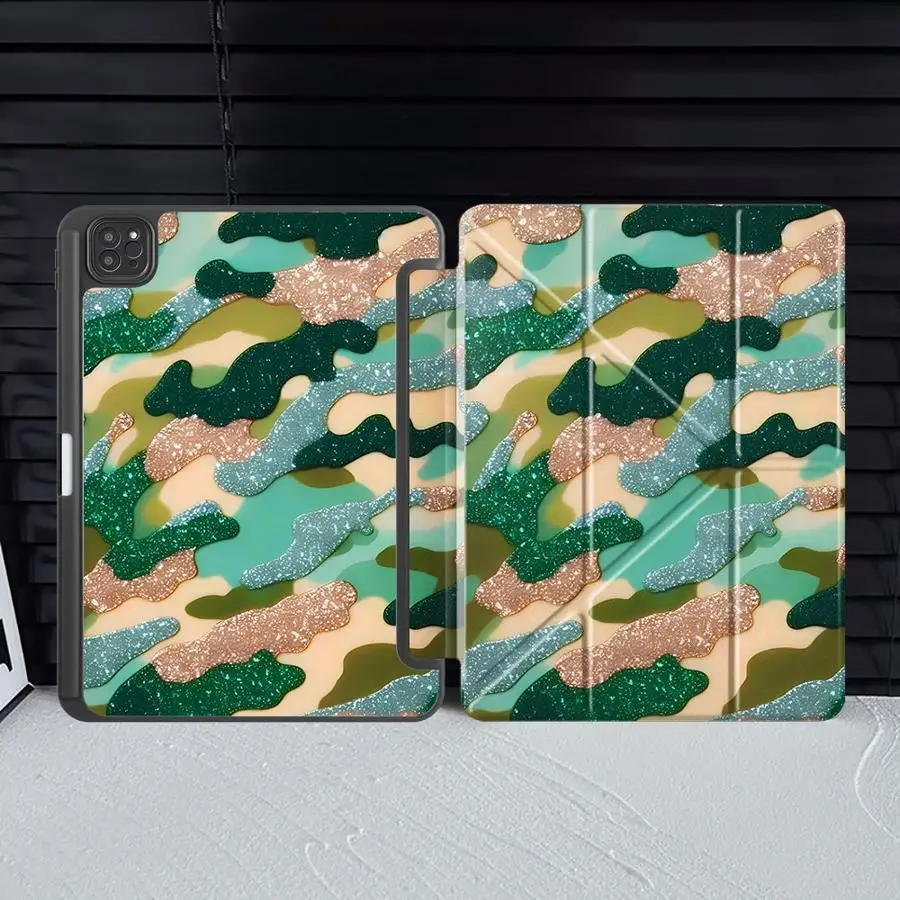 

Holder Cover Tablet Case For iPad Air 4 5 M3 M2 M4 11inch Mini 6 7 Pro 2025 Pro 11th 10th 9th 8th 7th 12.9inch Glitter