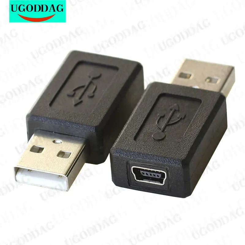 1 Piece USB Male to Mini USB Female Adapter  USB Female Device Change into Mini USB 2.0 Female