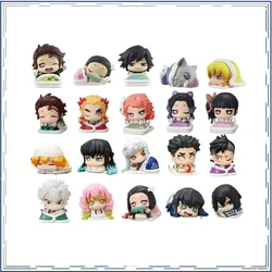 Anime Demon Slayer Gashapon Kamado Nezuko Iguro Obanai Kanroji Mitsuri Christmas Gifts Genuine Action Figure Model Toys