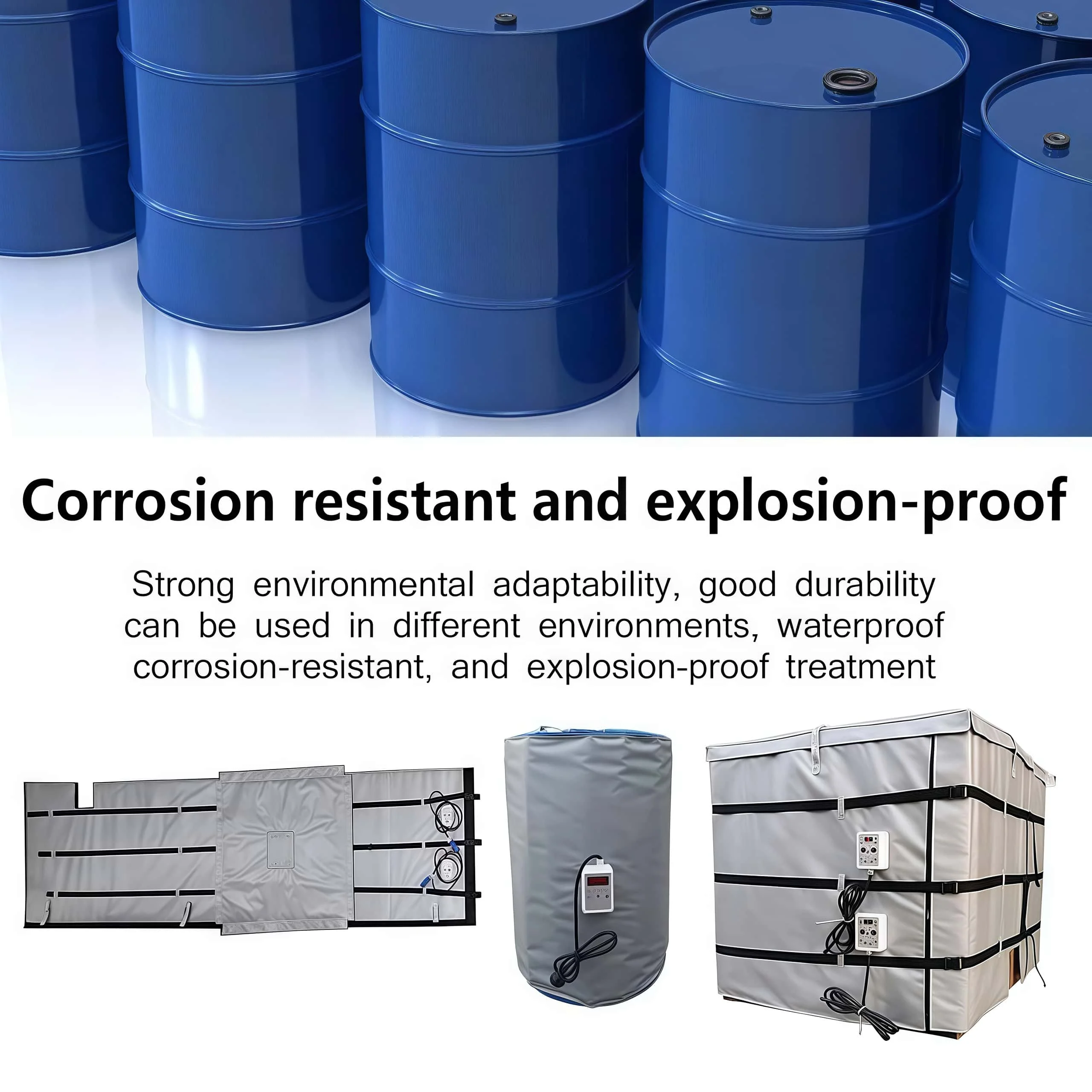1000L Insulated Thermostat Jacket for  Drum Heaters IBC Heating Equipment Durable Silicone Rubber High
