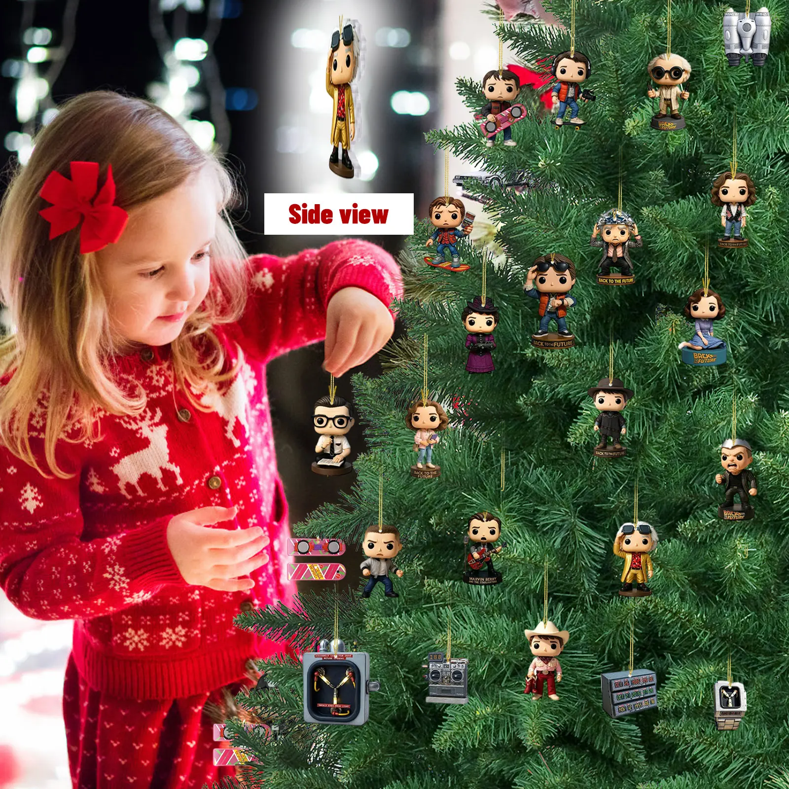 

﻿ The Future Advent Calendar With 24 Collectible 2d Acrylic Ornaments - Christmas Countdown Calendar Featuring , Hoverboard