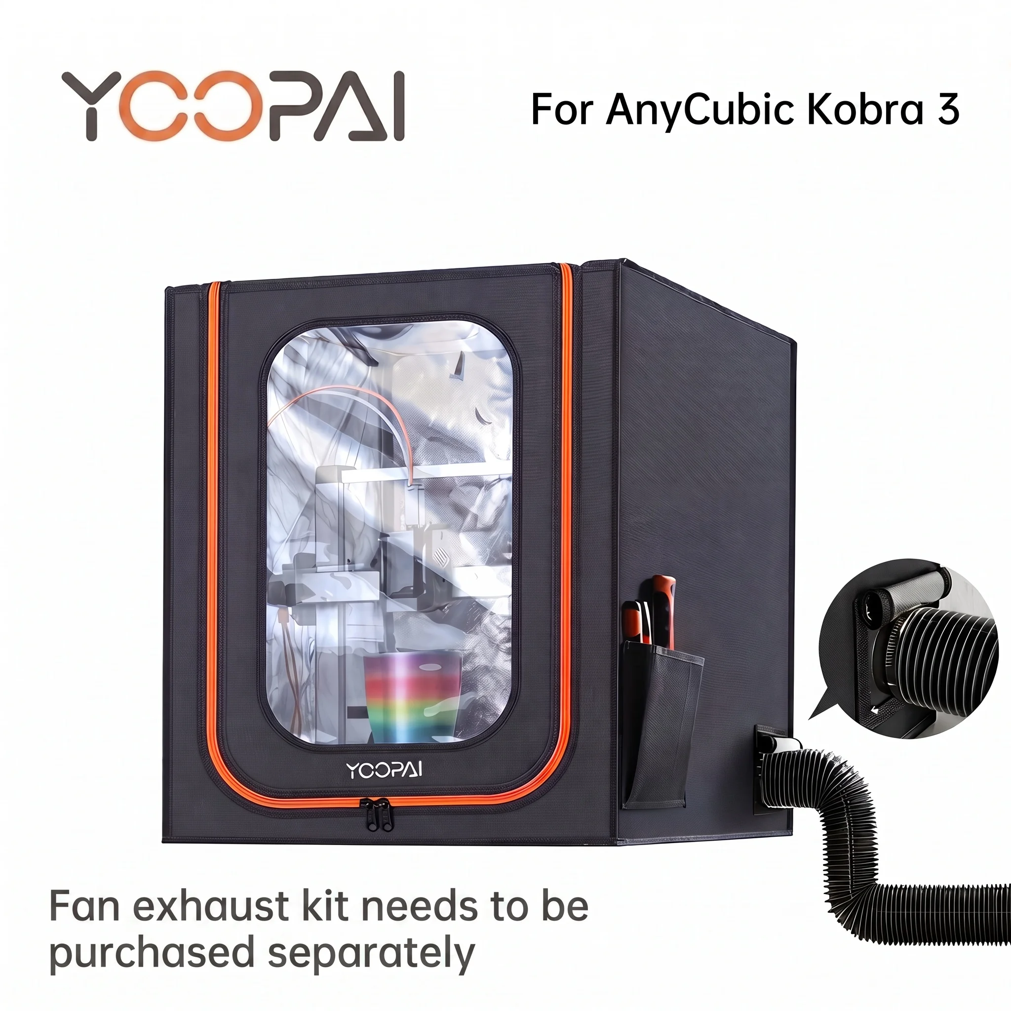 YOOPAI 3D Printer Enclosure For Anycubic Kobra 3/ Kobra 3 Combo /V2/V2 Combo Constant Temperature Fireproof Dustproof Waterproof