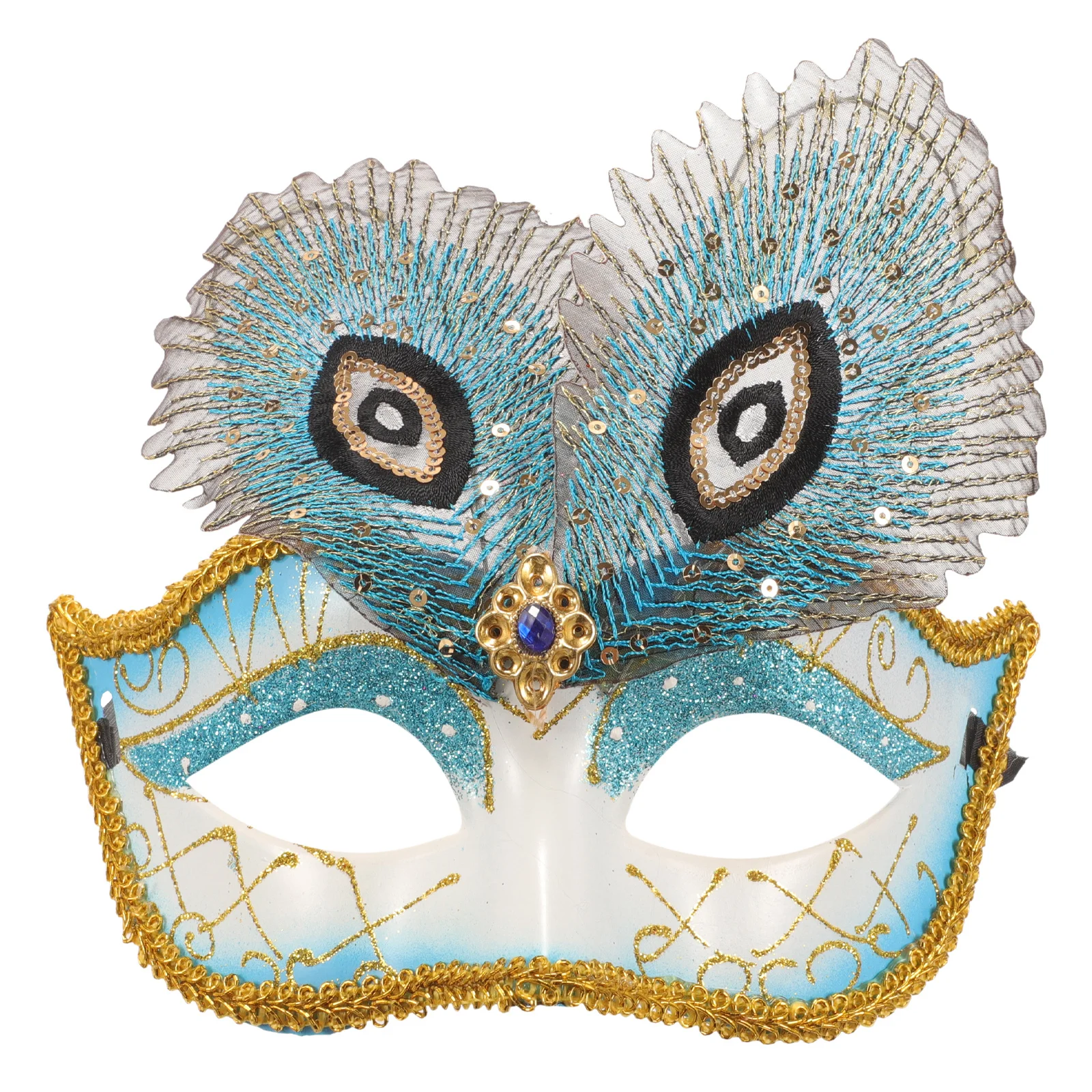 Máscara de mascarada de ojo de pavo real, media máscara veneciana elegante para carnaval, baile de máscaras, accesorio para fiesta, máscaras para fiesta de Halloween