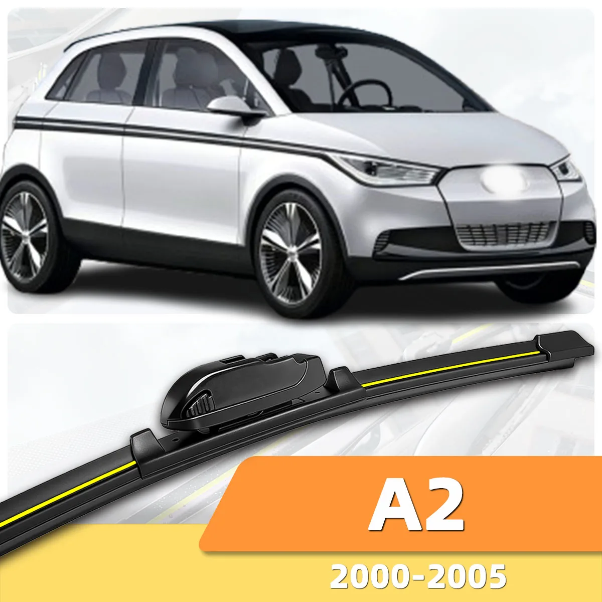 1PC Car Windshield Wiper Suitable For Audi A2 (2000-2005) Windshield Natural Rubber High-Definition Silent Car Wiper Blade