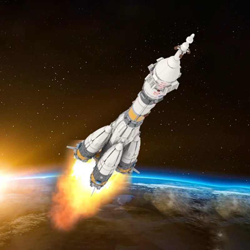 

3743PCS Sojus FG NASA-Style Moc, набор строительных блоков, набор кирпичей, масштаб 1:100, сложная конструкция для подростков