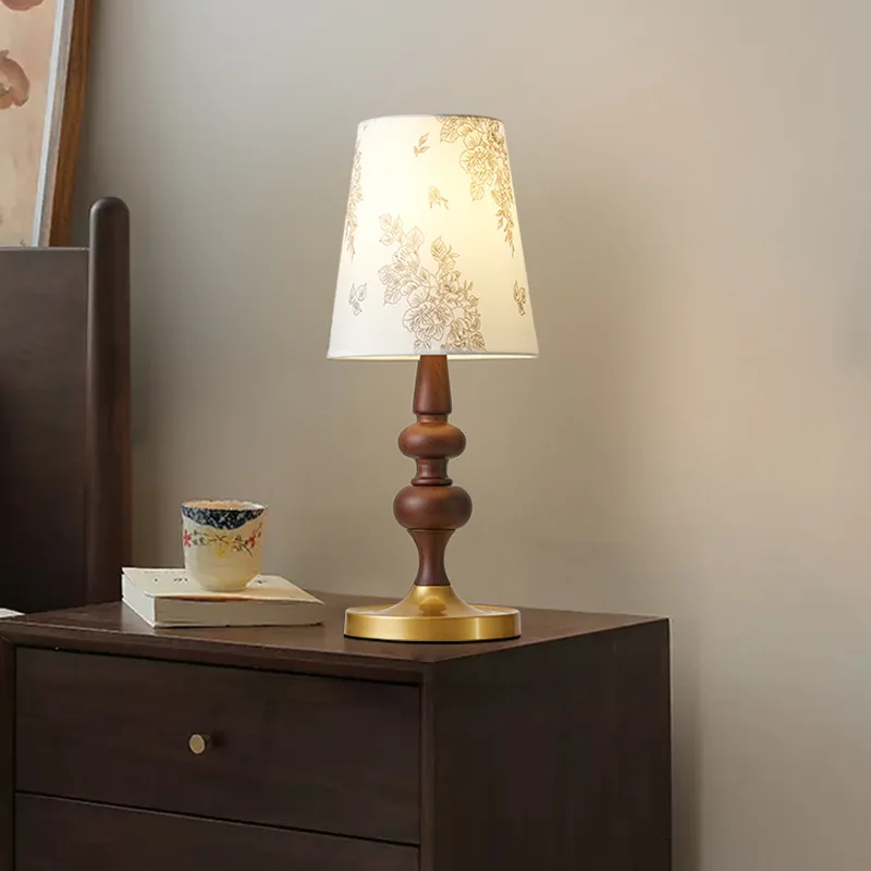 

Solid wood, retro, bedside, desk lamp, medieval, wabi-sabi, American, design, study, living room