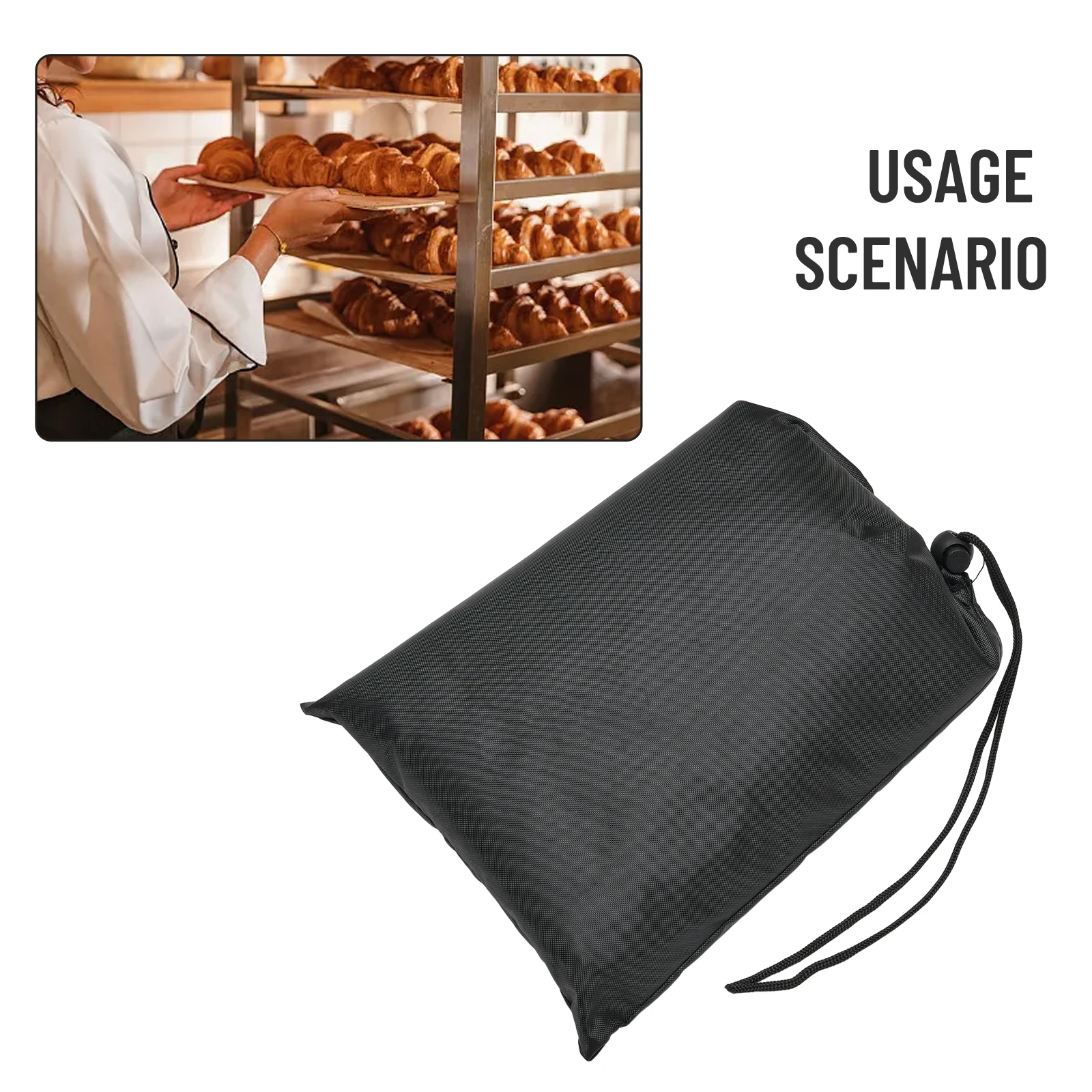 

Enjoy Long Lasting Protection for Your Bun Pan Bakery Rack with This Water and Dust Resistant Cover Made of 420D Silver Coated