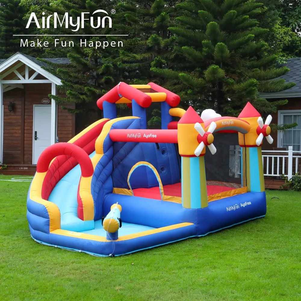 Mini Inflatable bounce house with water slide bouncy castle includes blower jumping castle summer toys for adults kids