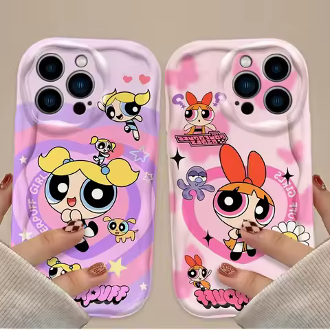 The P-Powerpuff Girls Case for Samsung Galaxy S25 S24 S23 S22 S21 Ultra Plus S20 FE A73 A72 A71 A56 A55 A54 5G A52 A51 4G Cover