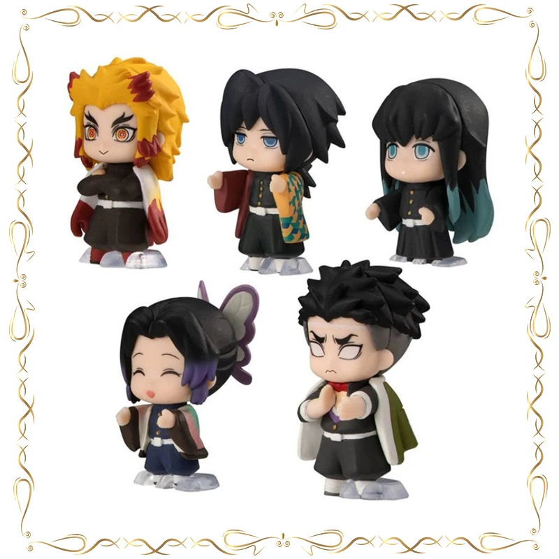 

Demon Slayer: Kimetsu No Yaiba Agatsuma Zenitsu Hashibira Inosuke Gashapon Queue Series Anime Character Ornament Model Toys