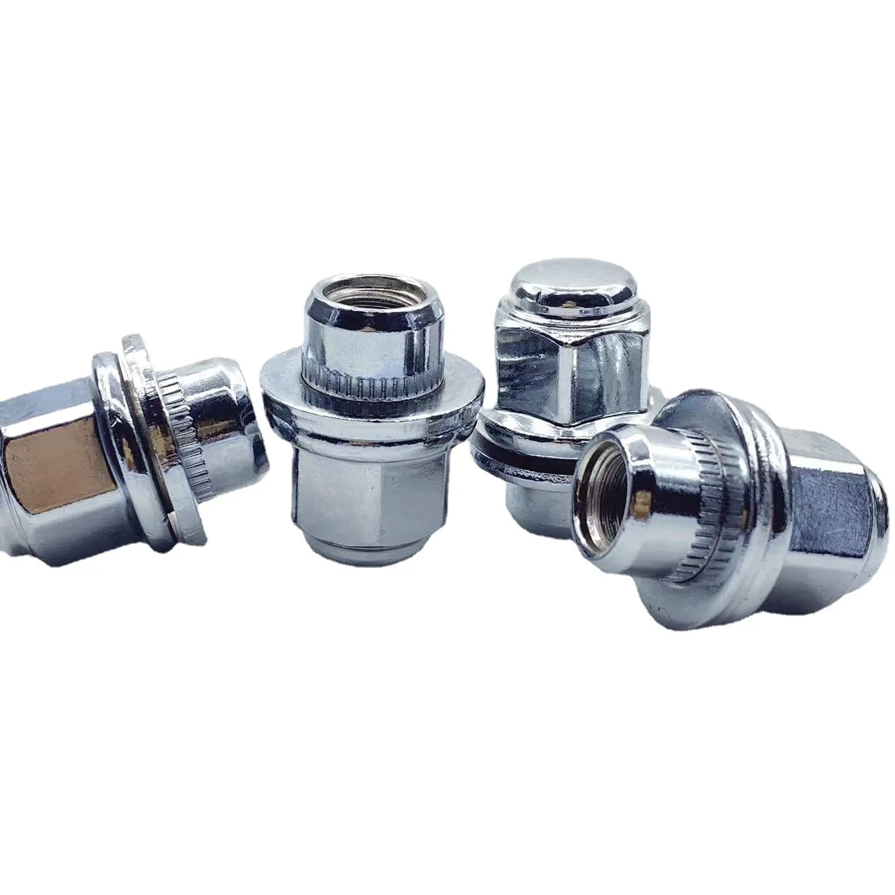 4PCS Alloy Wheel Nuts For Jaguar Xf Xf-R Xe (M12x1.5) Chrome Lug Bolt Stud Set Wheels Tires & Parts