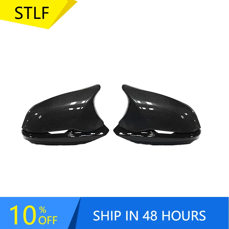 

STLFCarbon Fiber Mirror Cover for BMWSs 4 Series F20 F22 F23 F30 F32 F33 F36 F87 M2 X1 Dry Carbon Fiber Rearview Mirror Cover