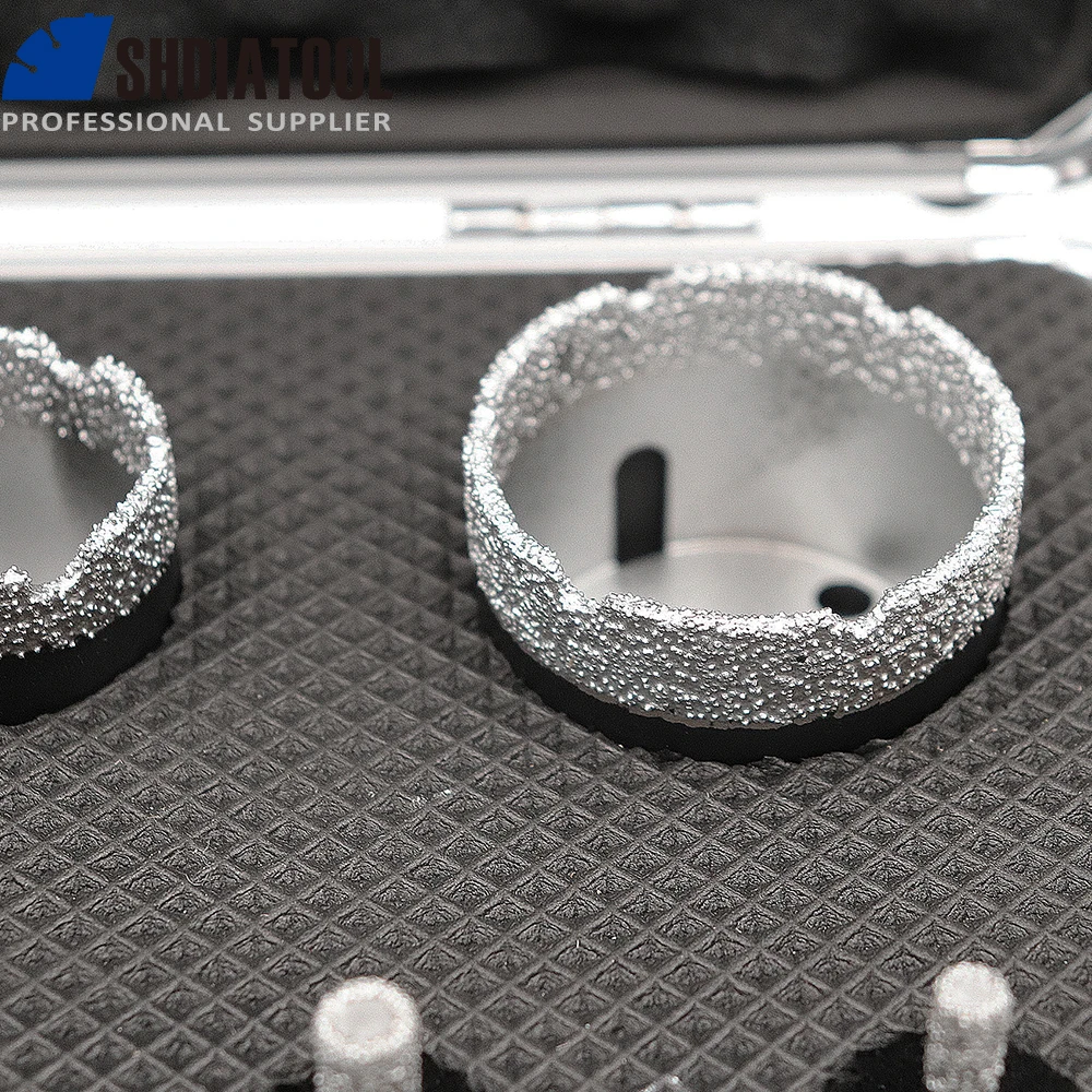 Imagem -03 - Shdiatool-conjunto de Bits de Diamante Perfuração a Seco Porcelanato Cerâmica Mármore Grés Buraco Saw Kit Buraco Saw 10 20 25 35 50 mm M14 Peças