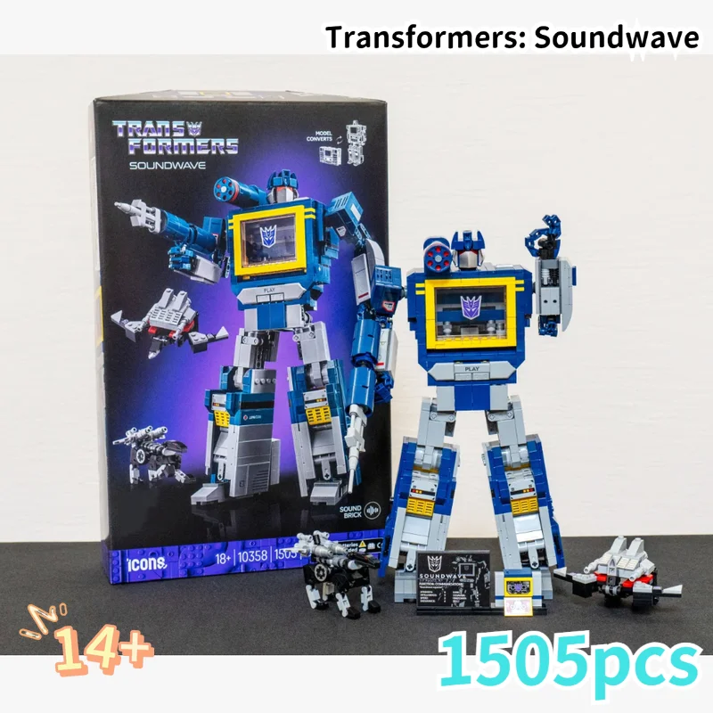 2025 Christmas promotional 10358 Robot Soundwave Building Blocks Assembly Brick Model Toys For Boy Kids Birthday Gift