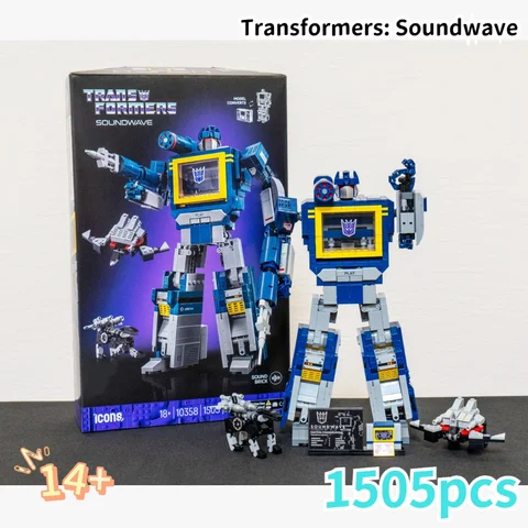 2025 Christmas promotional 10358 Robot Soundwave Building Blocks Assembly Brick Model Toys For Boy Kids Birthday Gift